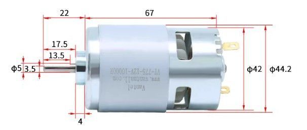 Електродвигун 775 RS 12 V 6000RPM 3056 фото