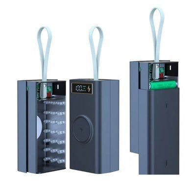 Корпус повербанка 21х18650 22.5W QC3.0 PD3.0 з бездротовою зарядкою 3074 фото
