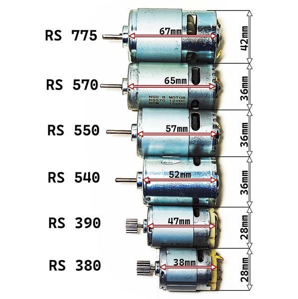 Електромотор дитячого електромобіля RS570 12 V 35000 rpm 2924 фото