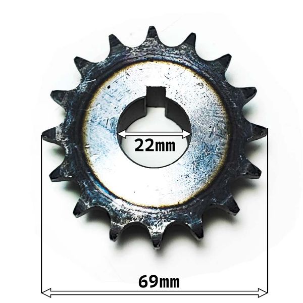 Звезда 16 зубьев 428 шаг шпонка 22вал 4281622 фото