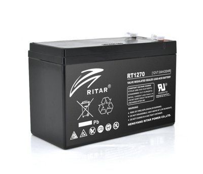 Акумуляторна батарея AGM RITAR 12 V 7 Ah 151х65х94(100)мм 3129 фото