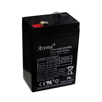 Акумулятор Aroma 6V 4.5Ah 20HR (3-FM-4,5) для дитячого електромобіля 1270 фото