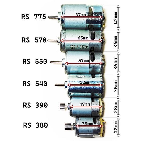 Мотор 12V 18000 оборотов 550 для детского электромобиля 1840 фото